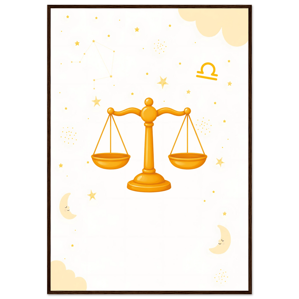 Sternzeichen Waage mit Namen poster