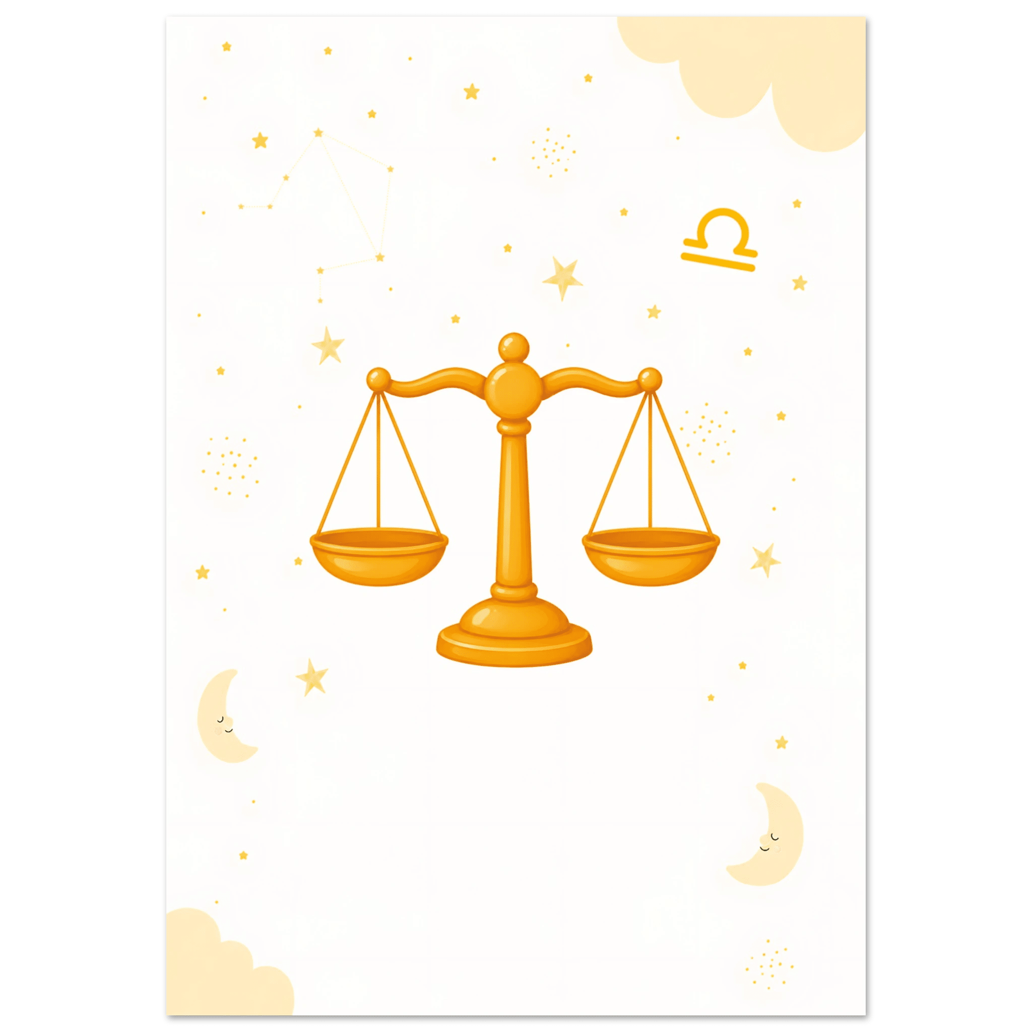 Sternzeichen Waage mit Namen poster