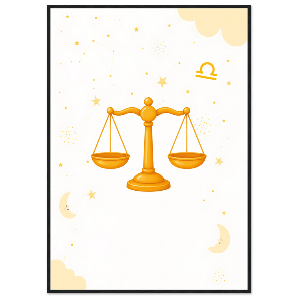 Sternzeichen Waage mit Namen poster