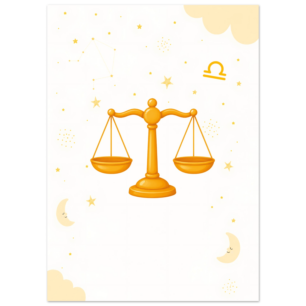Sternzeichen Waage mit Namen poster