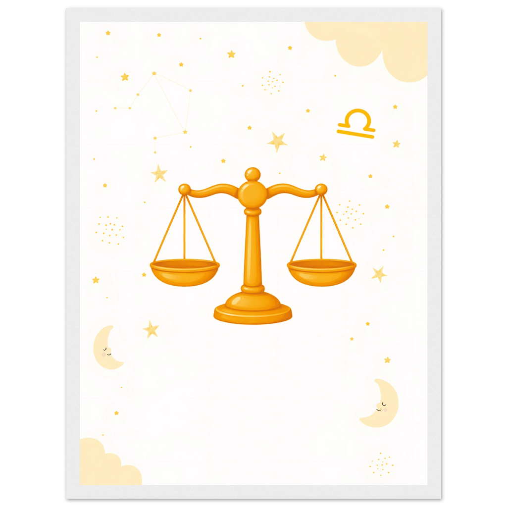 Sternzeichen Waage mit Namen poster