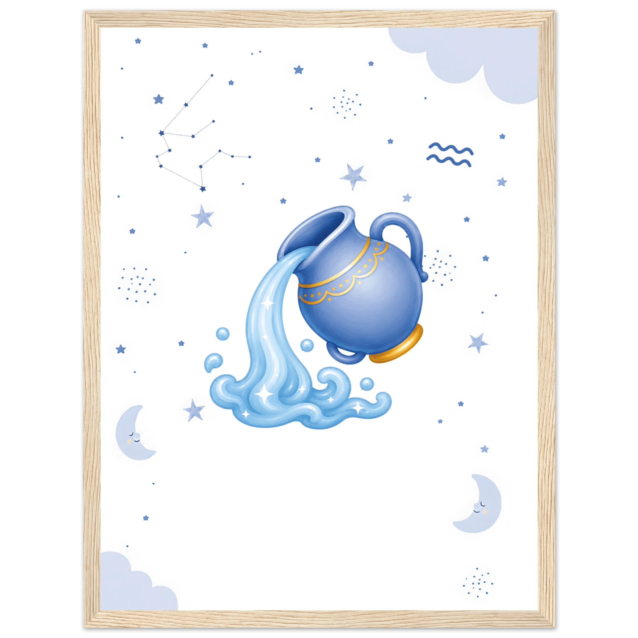 Sternzeichen Wassermann mit Namen poster