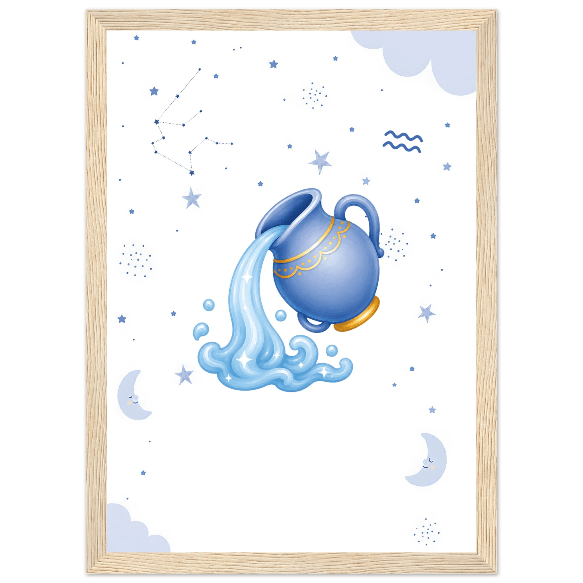 Sternzeichen Wassermann mit Namen poster