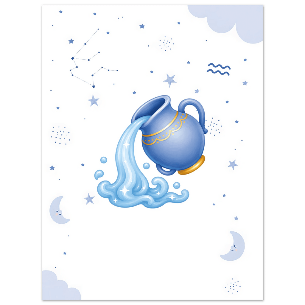 Sternzeichen Wassermann mit Namen poster