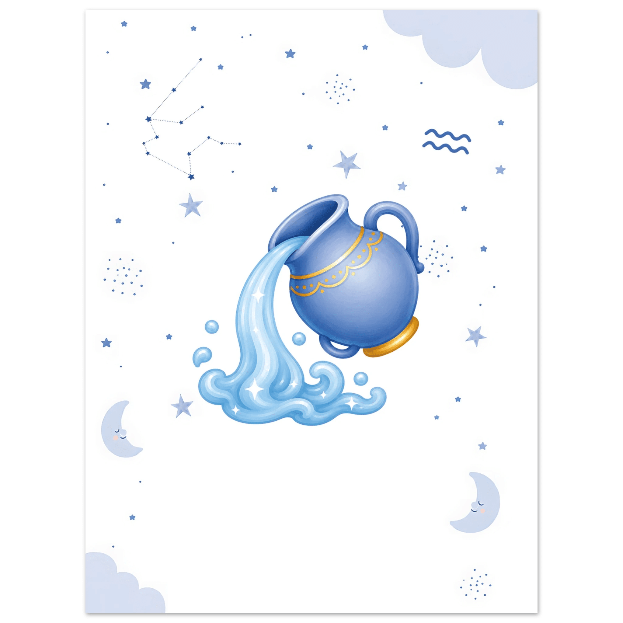 Sternzeichen Wassermann mit Namen poster