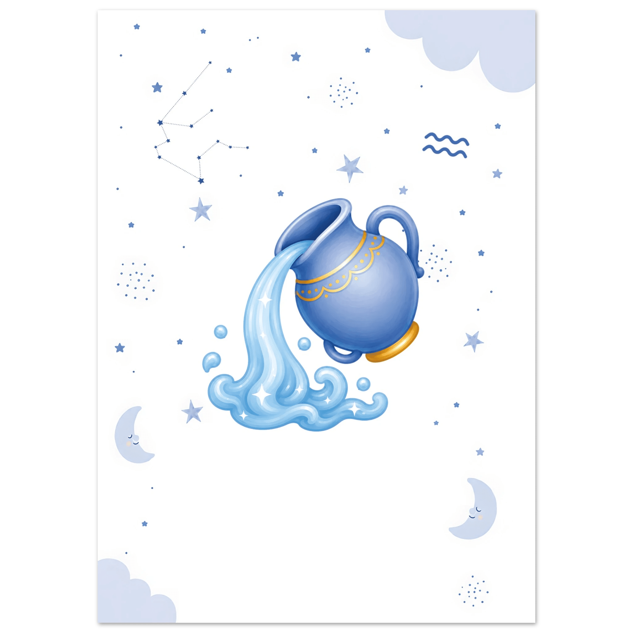 Sternzeichen Wassermann mit Namen poster