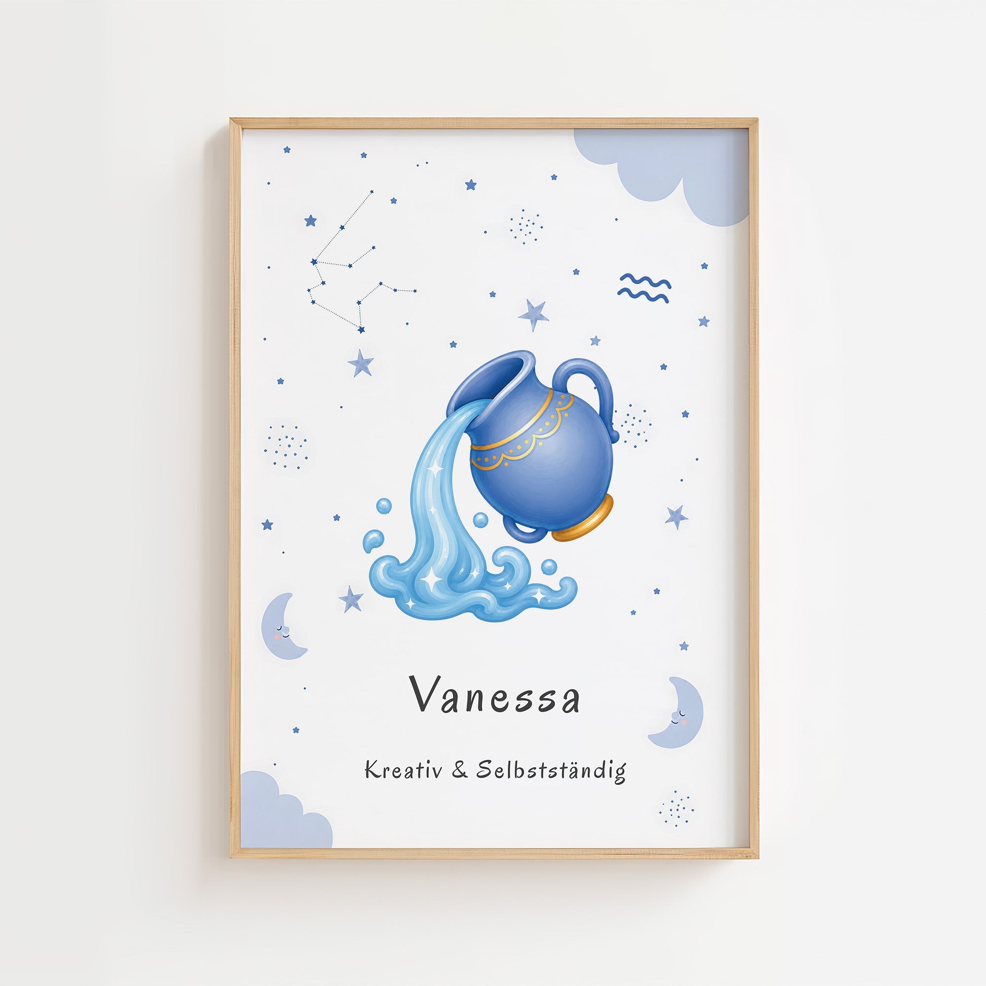 Sternzeichen Wassermann mit Namen poster
