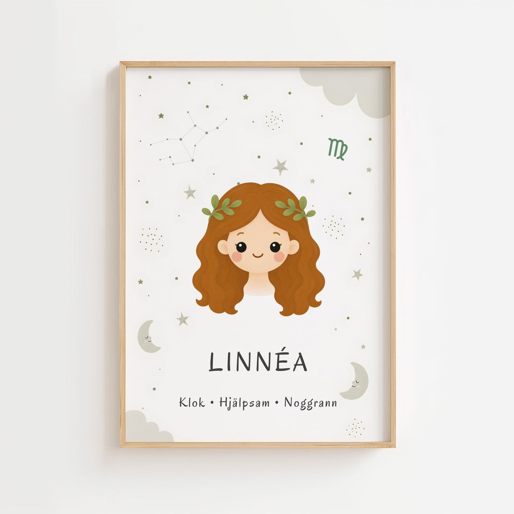 Stjärntecken jungfrun med namn poster
