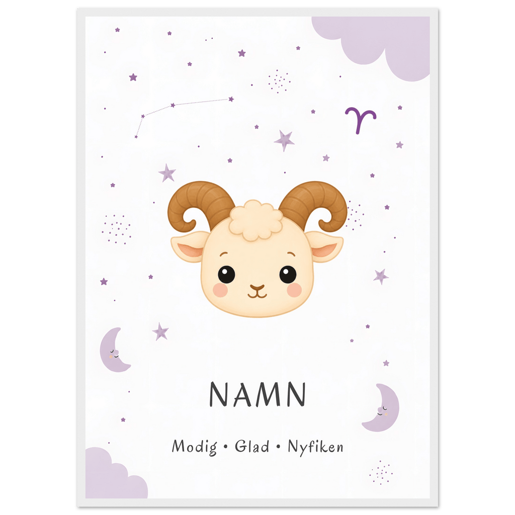 Stjärntecken väduren med namn poster