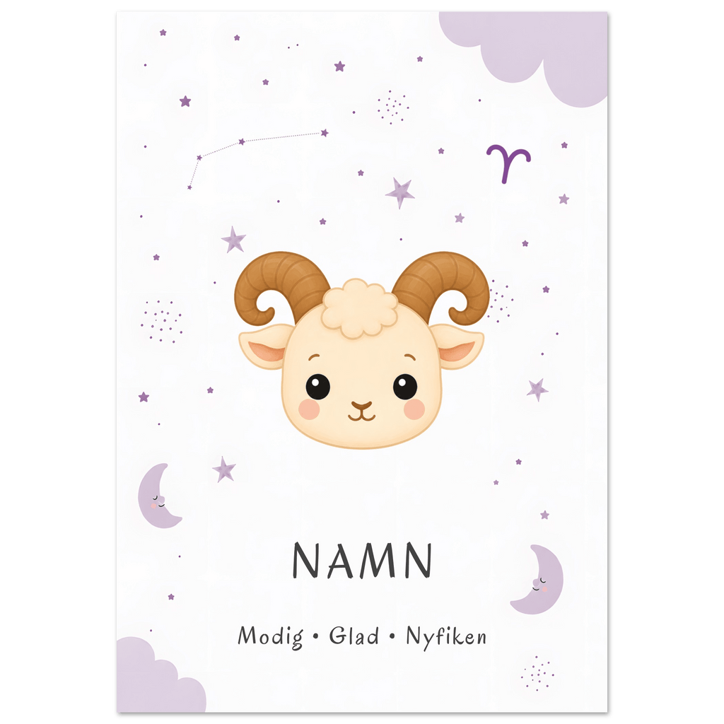 Stjärntecken väduren med namn poster