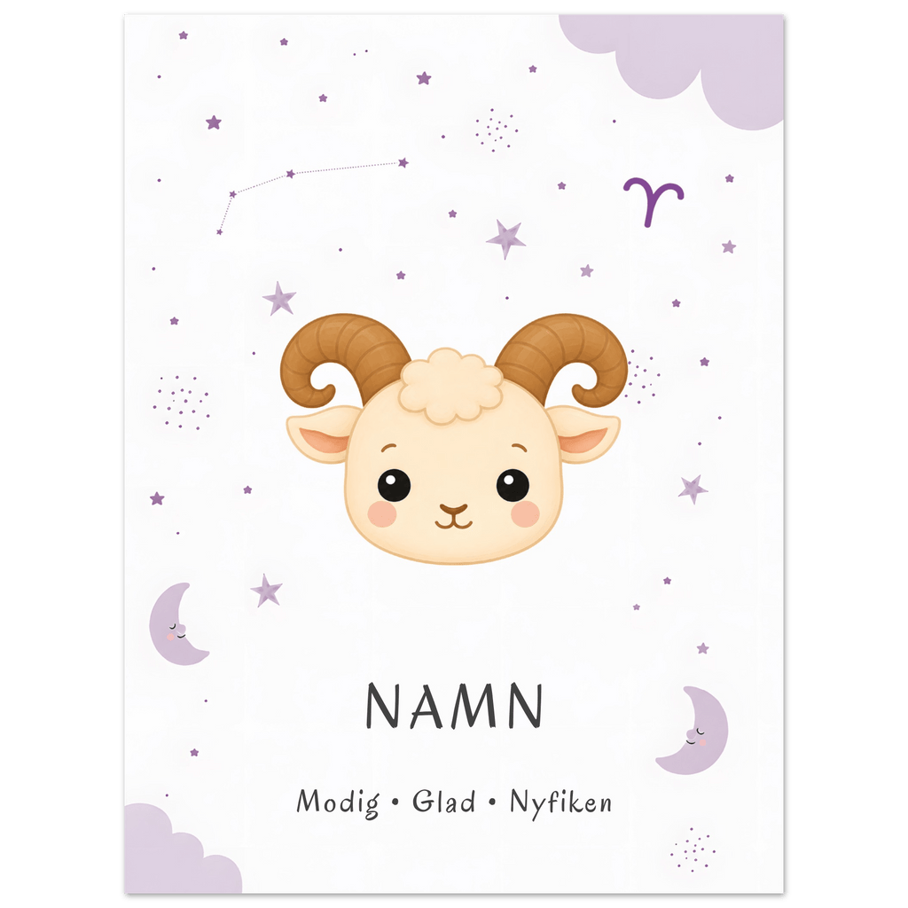Stjärntecken väduren med namn poster