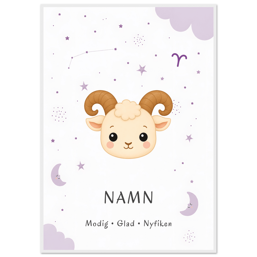 Stjärntecken väduren med namn poster
