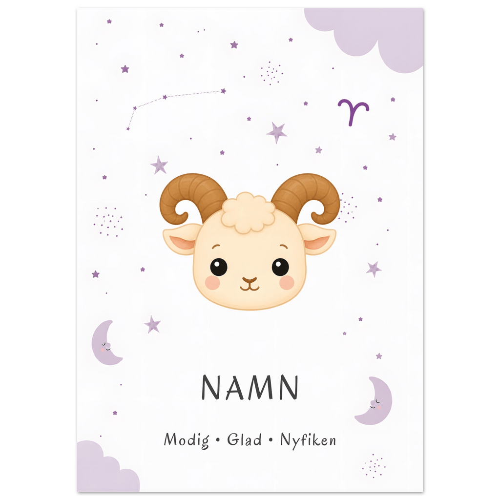 Stjärntecken väduren med namn poster