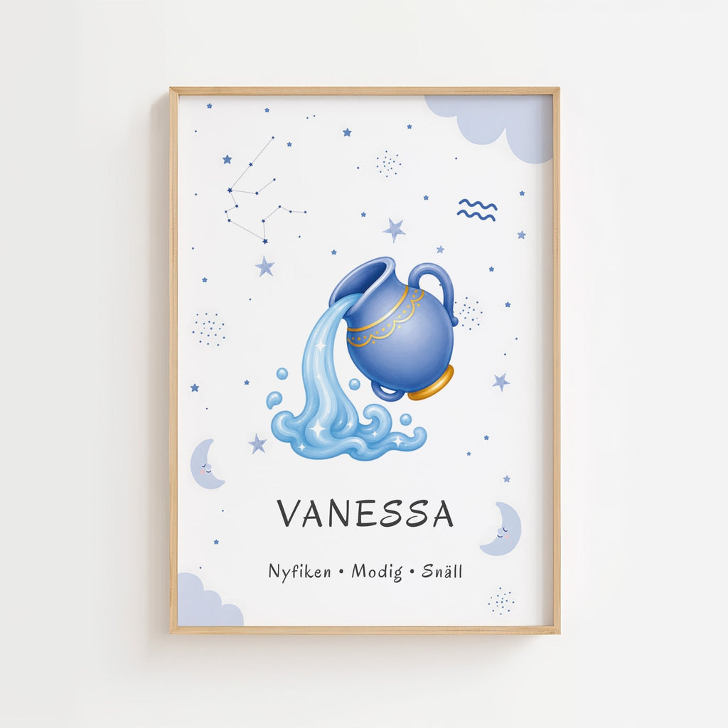 Stjärntecken vattumannen med namn poster