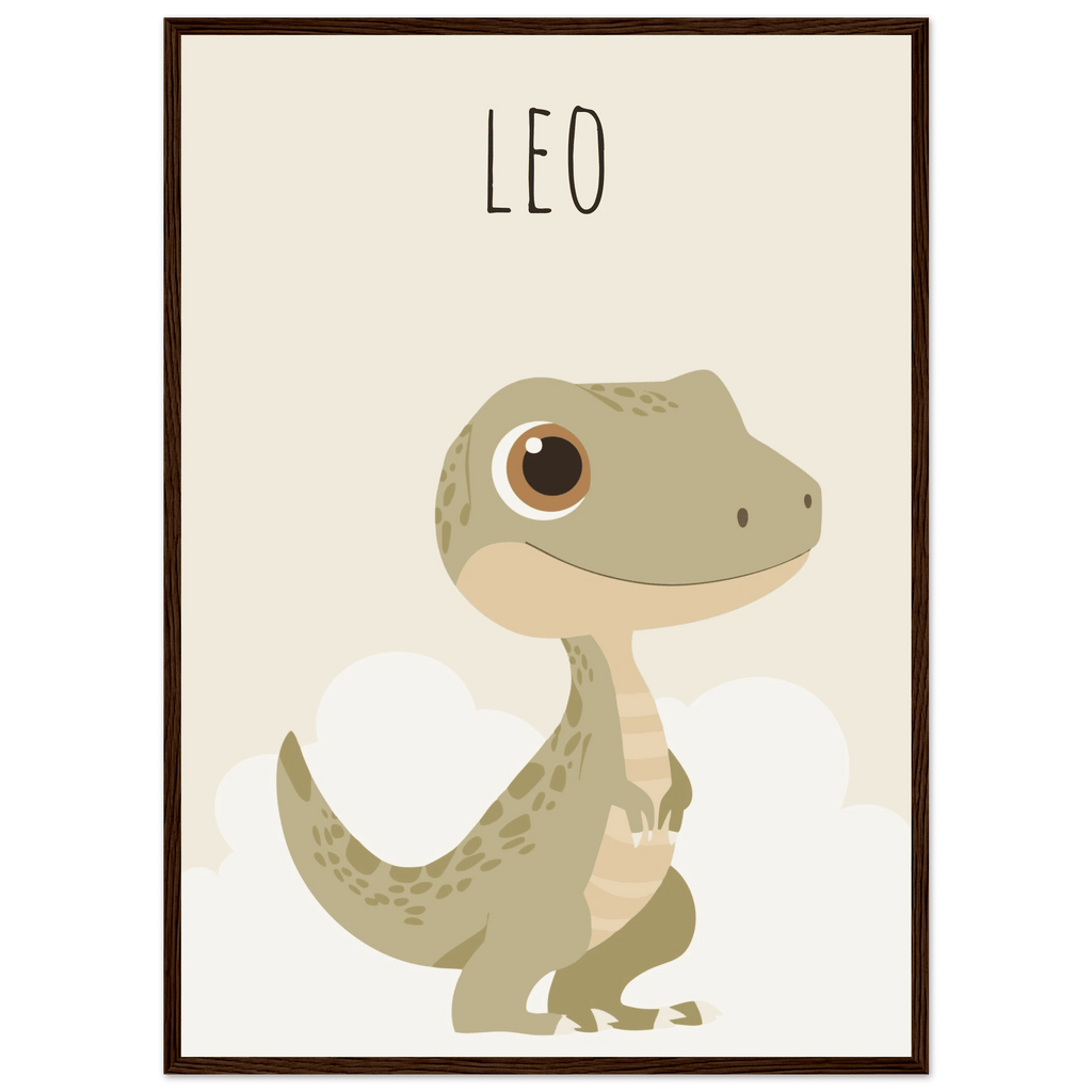 T-Rex dinosaurieposter med eget namn poster