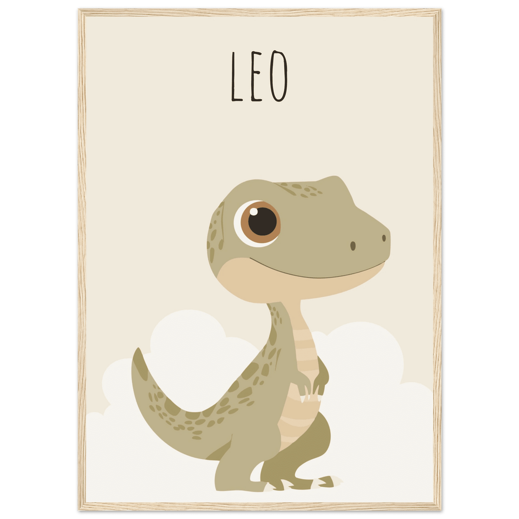 T-Rex dinosaurieposter med eget namn poster