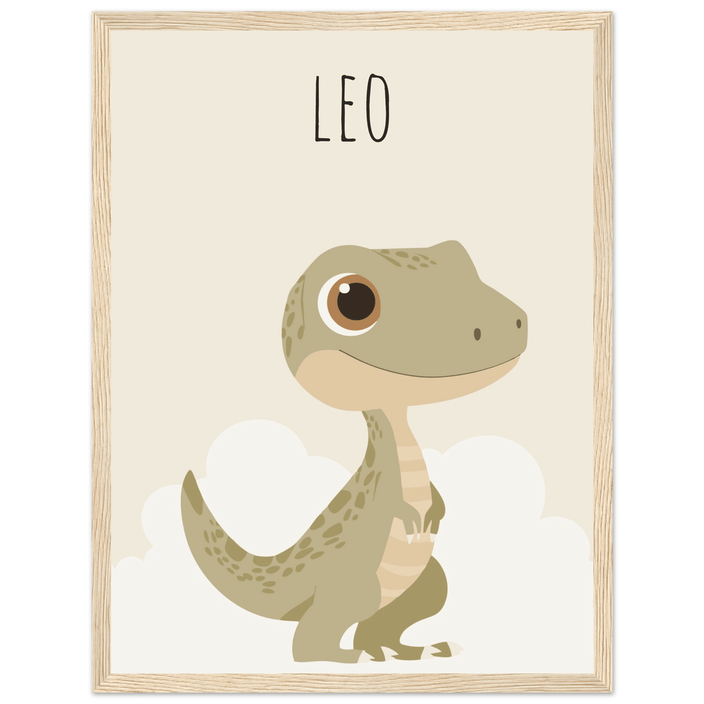 T-Rex dinosaurieposter med eget namn poster