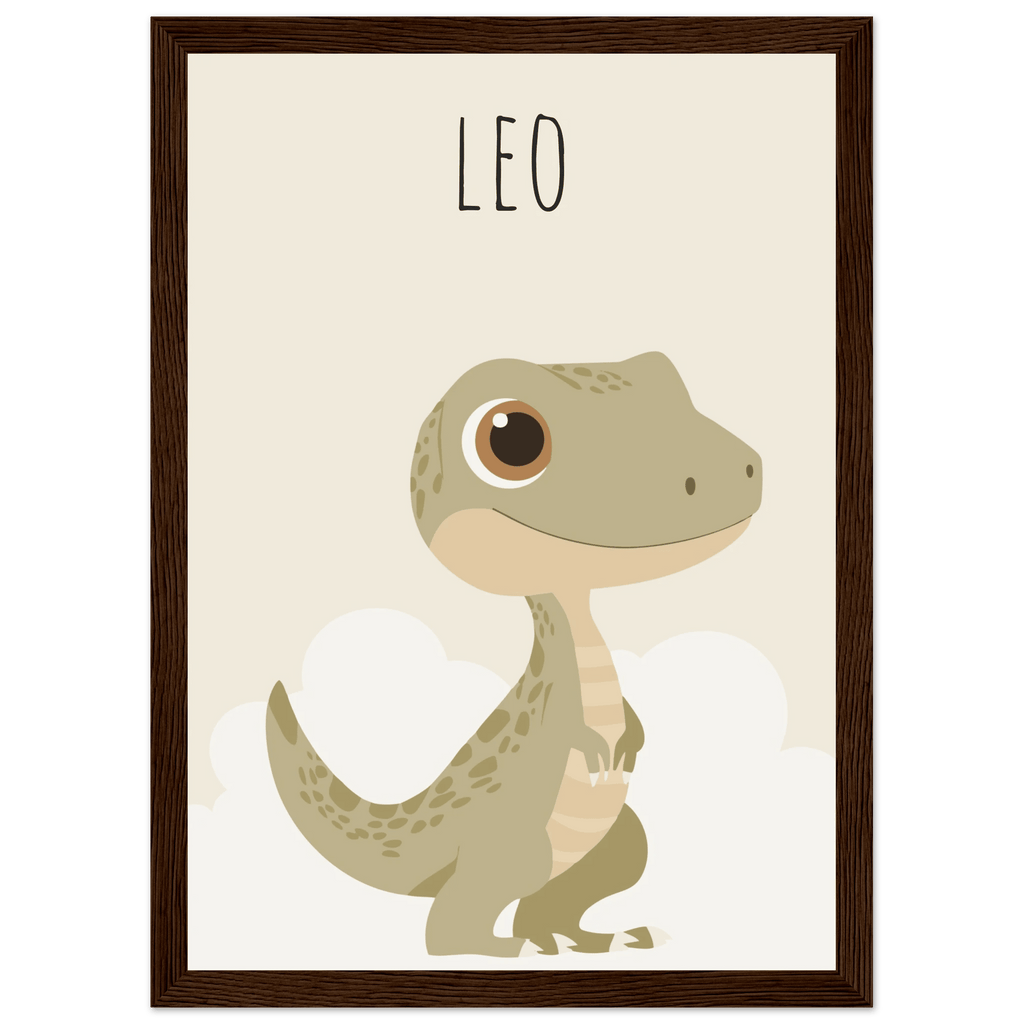 T-Rex dinosaurieposter med eget namn poster