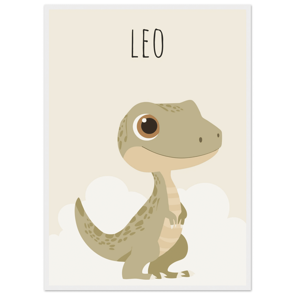 T-Rex dinosaurieposter med eget namn poster