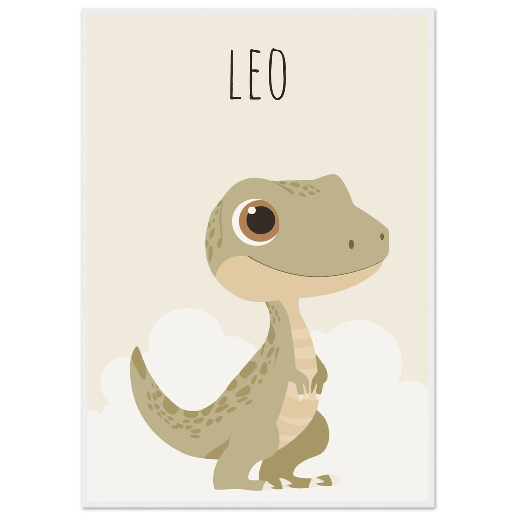 T-Rex dinosaurieposter med eget namn poster