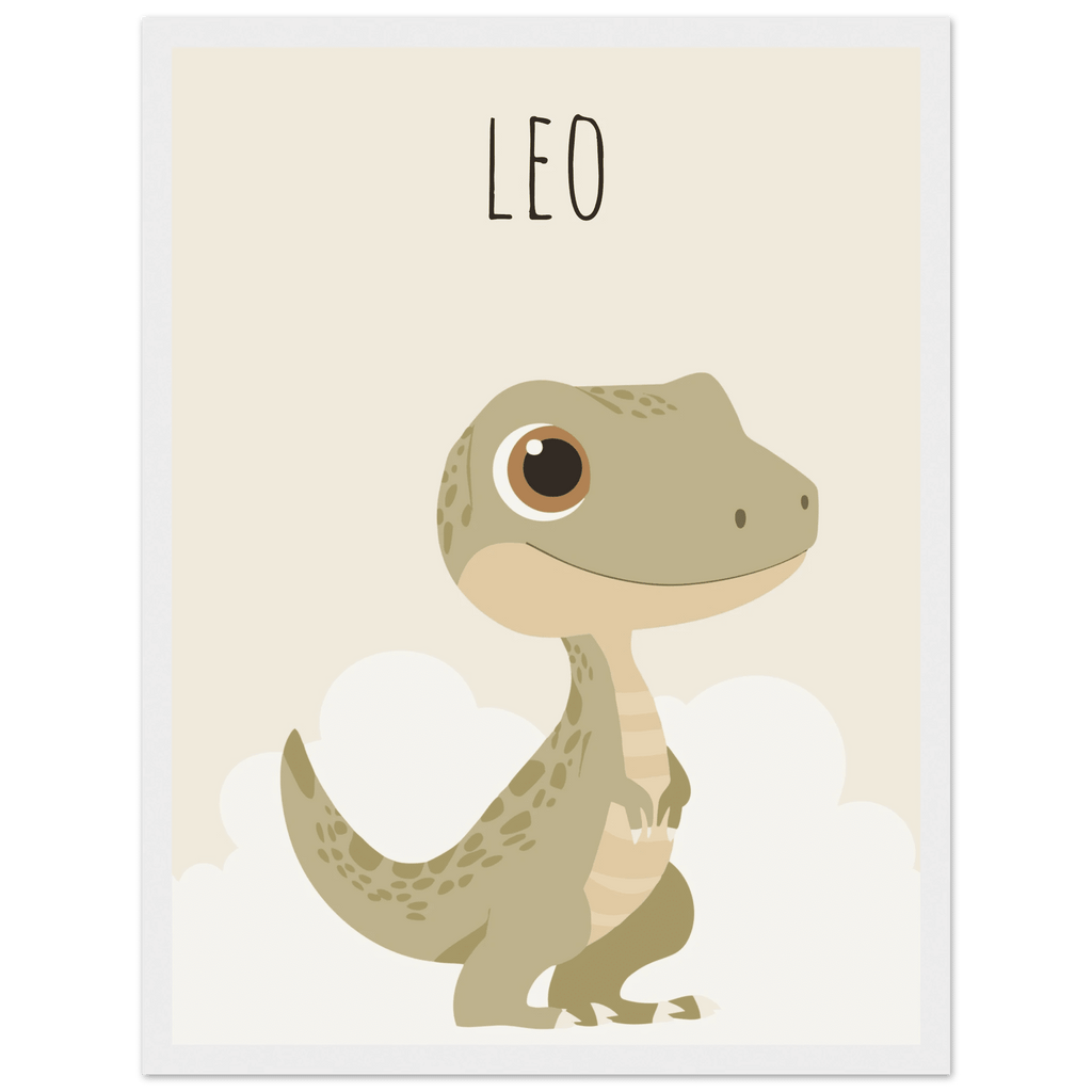 T-Rex dinosaurieposter med eget namn poster