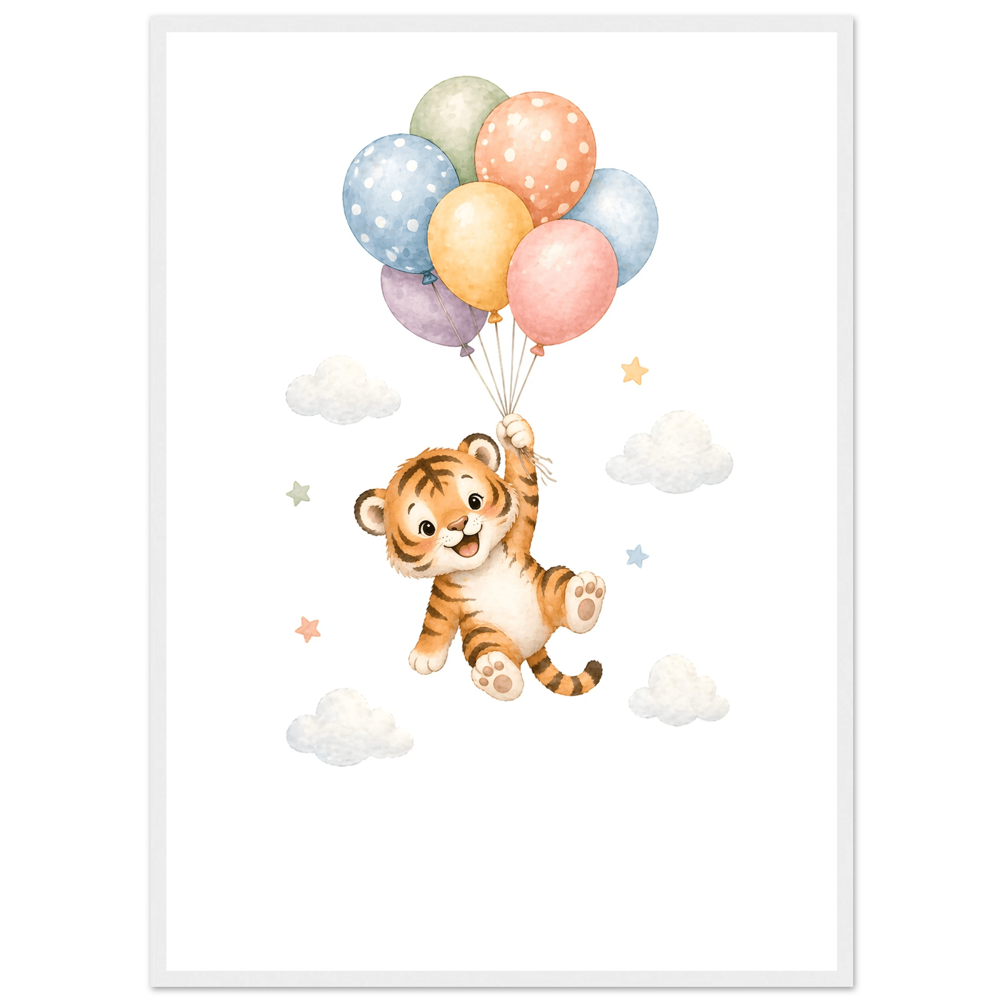 Tiger med personligt namn & text poster