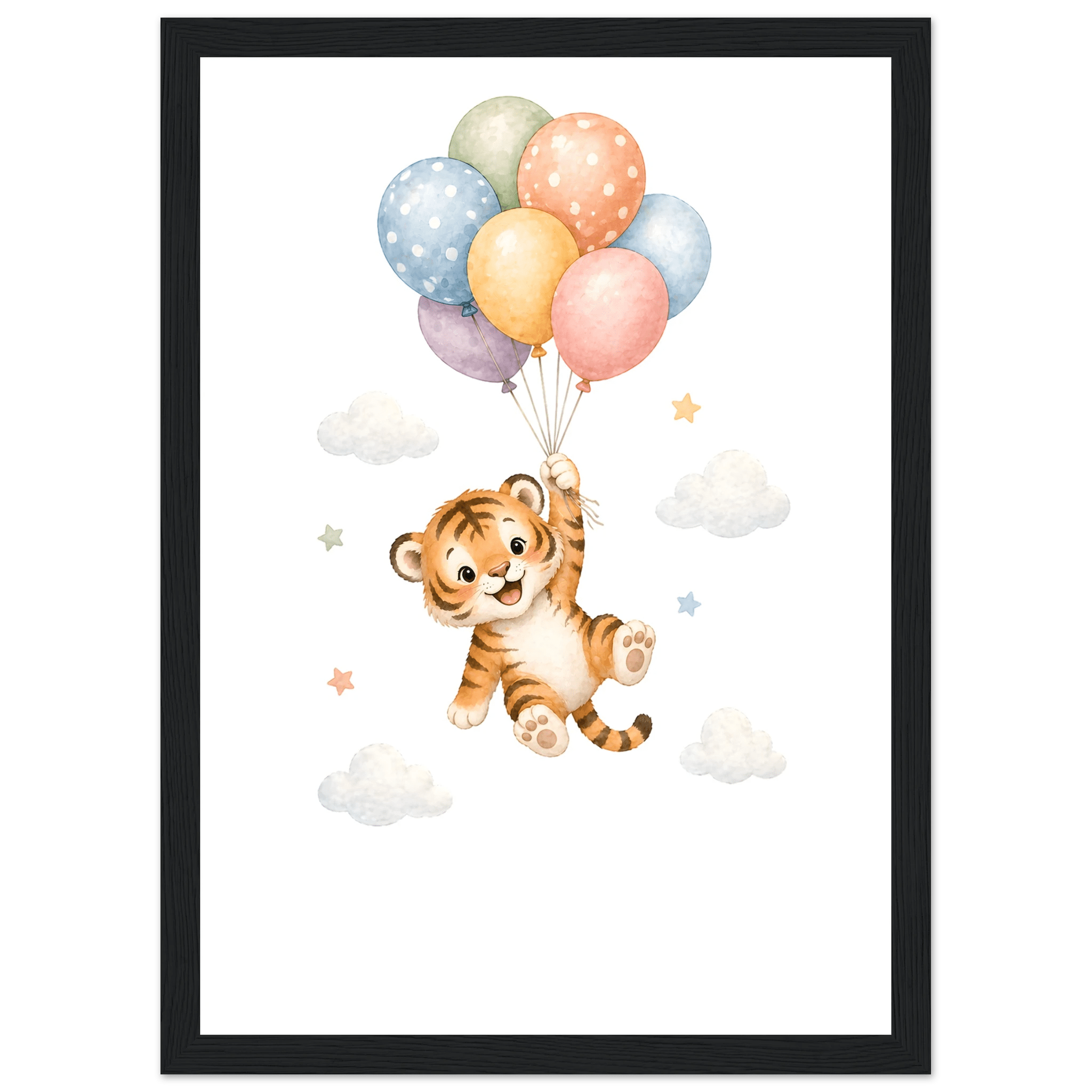 Tiger med personligt namn & text poster