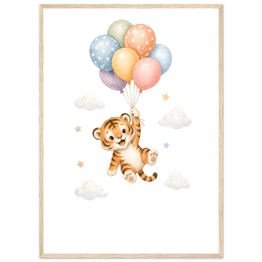 Tiger med personligt namn & text poster