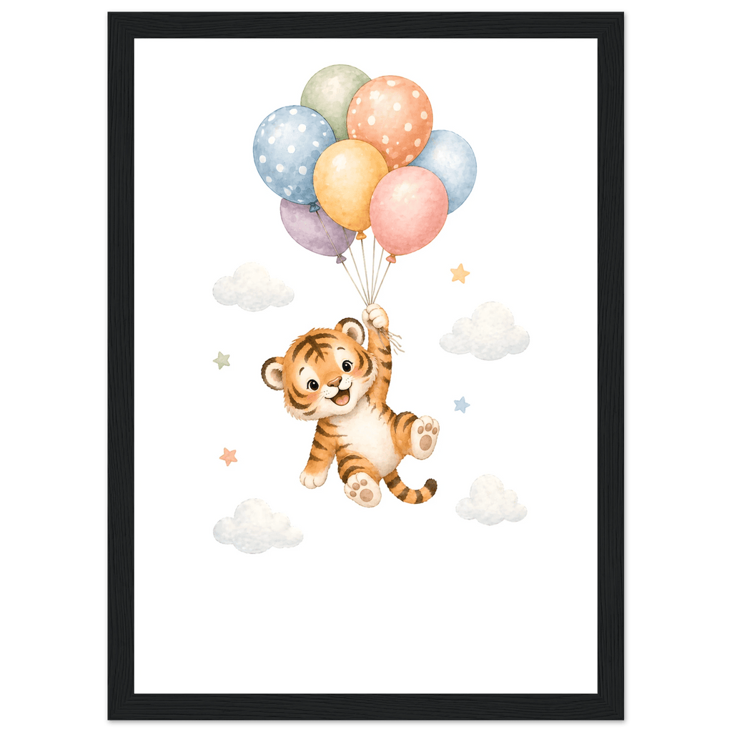 Tiger med personligt namn & text poster