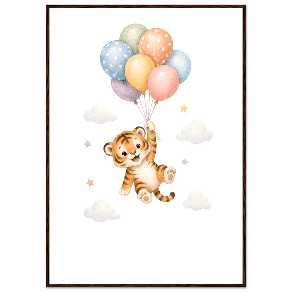 Tiger med personligt namn & text poster