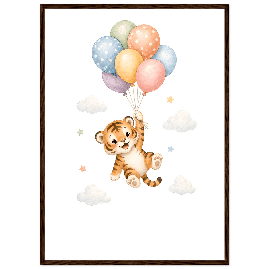 Tiger med personligt namn & text poster