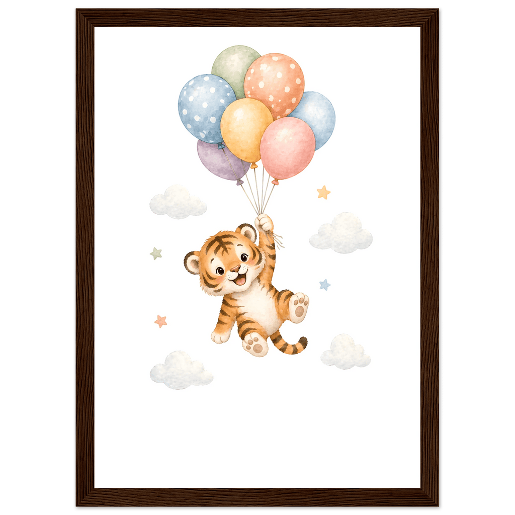 Tiger med personligt namn & text poster